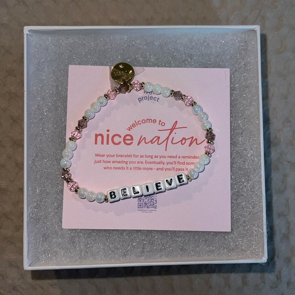 New in the box little words project “believe” bracelet